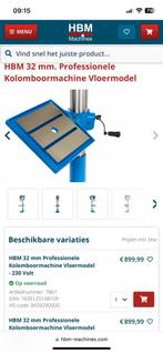 Kolom boormachine, Doe-het-zelf en Bouw, Gereedschap | Boormachines, Ophalen of Verzenden, Zo goed als nieuw