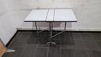 oude vintage formica tafel jaar 60 70 opvouwbaar 90cmx6, Ophalen of Verzenden, Zo goed als nieuw