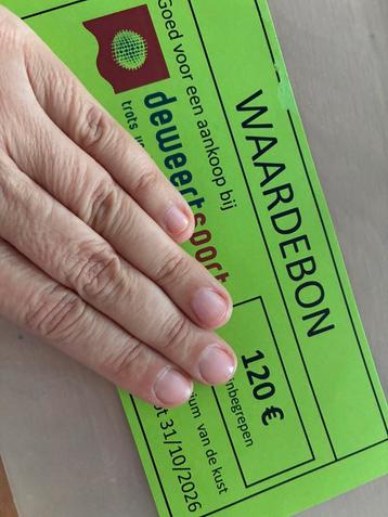 Waardebon twv 120€ van Deweert Sport in Oostende beschikbaar voor biedingen