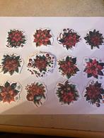 Scrapbooking 20 stickers kerst bloemen, Hobby & Loisirs créatifs, Scrapbooking, Enlèvement, Comme neuf