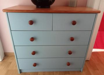 Petite commode en pin, 25 à 50 cm, 5 tiroirs ou plus, Moins de 100 cm, Enlèvement