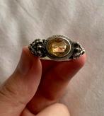 Zilveren ring met steen „Boliviaanse citrien”, Zilver, Ring