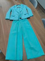 Kostuum Elsy blauw-groen blazer + broek communie 128 - 6j, Ophalen, Broek