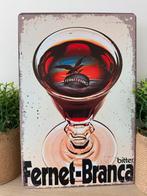 Metalen reclamebord Fernet-Branca, Ophalen of Verzenden, Nieuw, Reclamebord