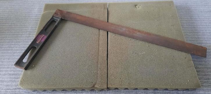 Metalen winkelhaak 60 cm merk 'Angulus' - vintage., Verzamelen, Overige Verzamelen, Gebruikt, Ophalen