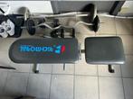 2bar met dumbuls en stol, Sport en Fitness, Ophalen of Verzenden, Zo goed als nieuw
