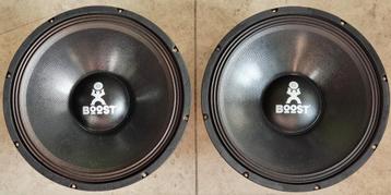 Paar luidsprekers BOOST 38cm 15" 500W 8ohm, Audio, Tv en Foto, Luidsprekerboxen, Ophalen of Verzenden, Zo goed als nieuw, 120 watt of meer