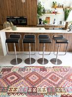4 Tabourets Réglables La Palma Lem - Fenix Noir, Ophalen, Gebruikt, 60 tot 90 cm, Metaal