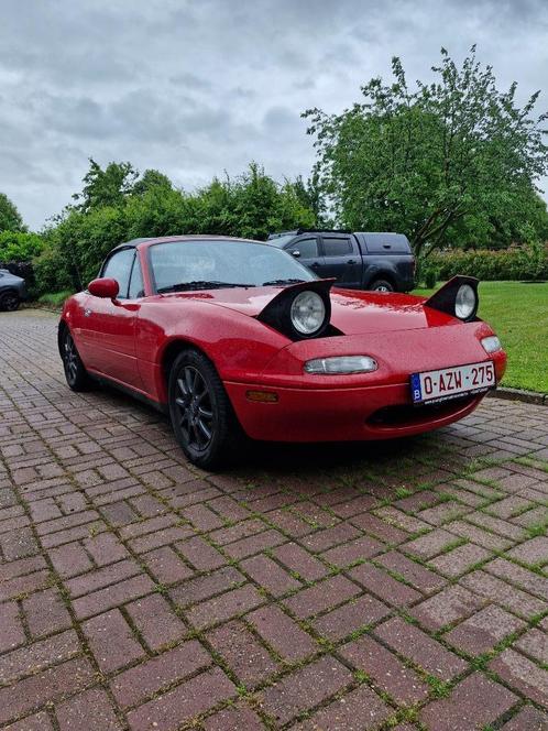 Mazda MX5, Auto's, Mazda, Particulier, MX-5, Benzine, Cabriolet, 2 deurs, Handgeschakeld, Rood, Grijs, Stof, Ophalen