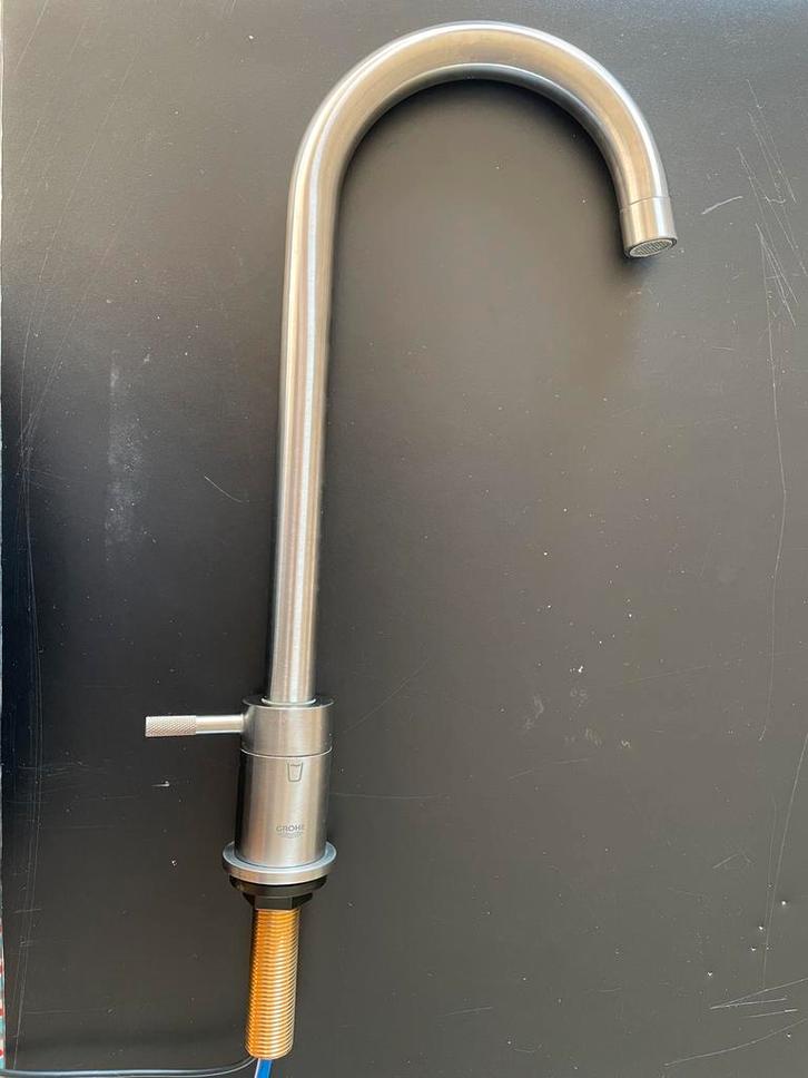 Grohe Blue Mono Pure Supersteel drinkwaterkraan, Bricolage & Construction, Sanitaire, Comme neuf, Robinet, Inox, Enlèvement