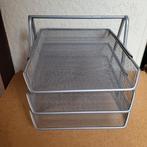 Zilver brievenbakje, papierhouder, Werkplek, Ophalen of Verzenden, Inrichting