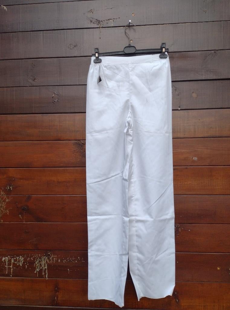 Wite broek van De Berkel nog nieuw X Smal, Kleding | Dames, Broeken en Pantalons, Nieuw, Maat 36 (S), Wit, Lang, Verzenden