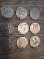 belgische sporters op metalen penningen van BP (lot van 9), Ophalen of Verzenden, Gebruikt, Overige typen