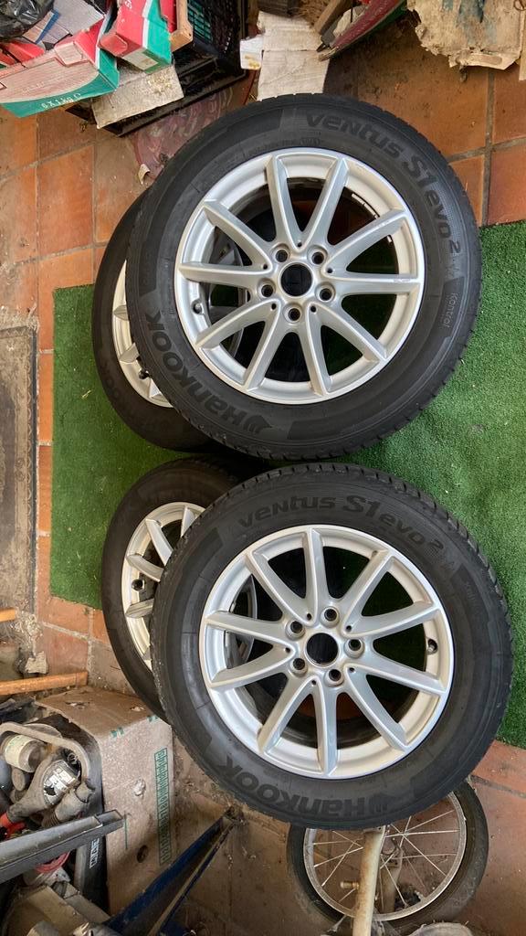 BMW VELGEN + ZEER GOEDE BANDEN, Auto-onderdelen, Banden en Velgen, Banden en Velgen, Zomerbanden, 16 inch, 205 mm, Personenwagen