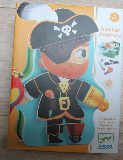 Djeco magnetisch puzzelspel viking/piraat/ridder/indiaan, Kinderen en Baby's, Speelgoed | Kinderpuzzels, Zo goed als nieuw, 2 tot 4 jaar
