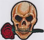 Skull Roos stoffen opstrijk patch embleem #4, Motos, Accessoires | Autre, Neuf