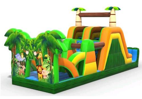 Spingkasteel Stormbaan Safari te koop Nieuw, Hobby en Vrije tijd, Feestartikelen | Verhuur, Nieuw, Ophalen