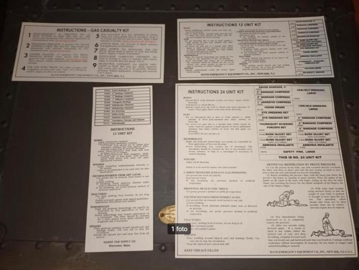 Labels First Aid 12 unit, 24 unit, (replica), Verzamelen, Militaria | Tweede Wereldoorlog, Landmacht, Overige typen, Verzenden