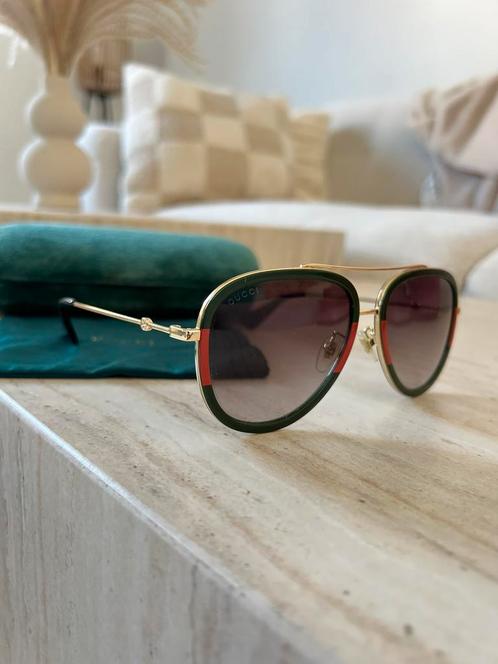 Lunettes de soleil Gucci -Style Aviateur, Handtassen en Accessoires, Zonnebrillen en Brillen | Heren, Zo goed als nieuw, Zonnebril