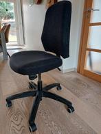 Verstelbare bureaustoel op wieltjes in zwarte stof, Ophalen, Zwart, Bureaustoel