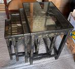 set van 4 mid-century chinese lak tafeltjes, Antiek en Kunst, Ophalen
