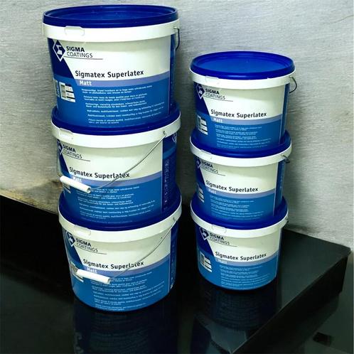 Blc Sigma SuperLatex verf in 5L en 10L Nieuw, Doe-het-zelf en Bouw, Verf, Beits en Lak, Nieuw, Verf, 5 tot 10 liter, Wit, Ophalen of Verzenden