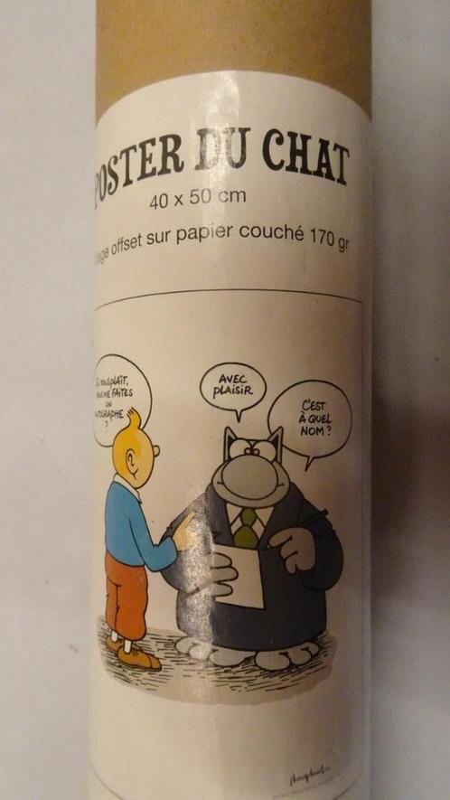 Poster Kuifje en de kat - Gelluk/Hergé - Nieuw, Verzamelen, Overige Verzamelen, Nieuw, Ophalen of Verzenden