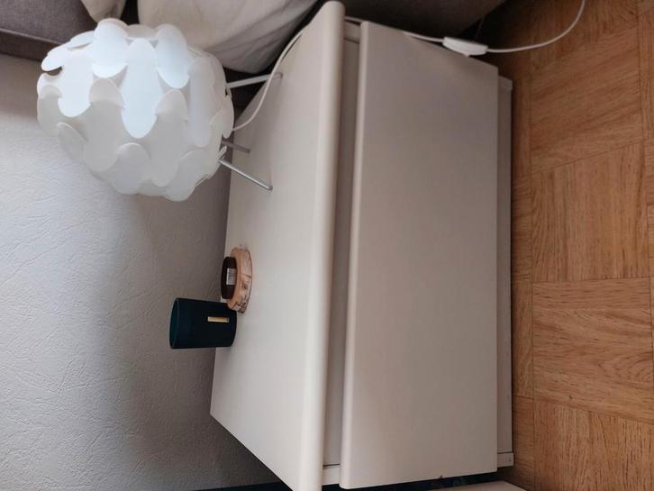 2 witte nachttafels met lade, Huis en Inrichting, Kasten | Overige, Gebruikt, Ophalen