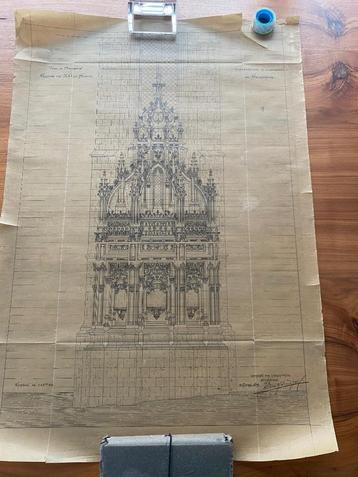 Jules-Jacques Van Ysendyck plan Zavel Brussel 1899 origineel beschikbaar voor biedingen