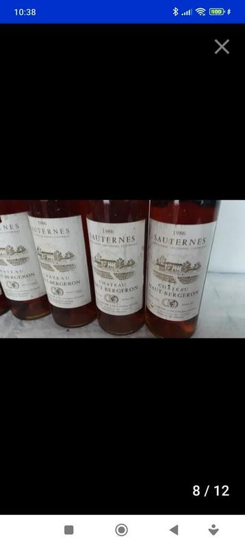 Collectie van kwaliteits wijnen sauternes  beschikbaar voor biedingen