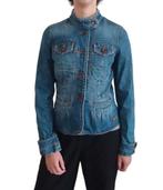 Getailleerd jeans vestje maat 36, Kleding | Dames, Jassen | Zomer, Oranje, Ophalen of Verzenden, Zo goed als nieuw, Maat 36 (S)