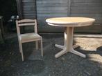 Ronde tafel met 6 stoelen, Huis en Inrichting, Tafels | Eettafels, Ophalen, Gebruikt, Rond, Vijf personen of meer