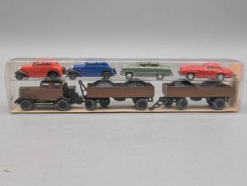 1:87 Wiking 3500 set Hanomag ST 100 +2 aanhangers & 4 auto's beschikbaar voor biedingen