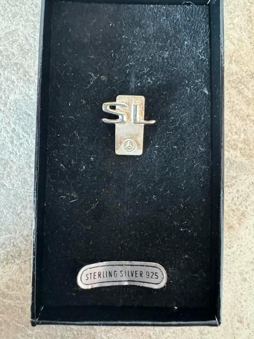 Zeldzame Mercedes-Benz SL pin – 925 zilver met certificaat, Verzamelen, Automerken, Motoren en Formule 1, Zo goed als nieuw, Ophalen of Verzenden