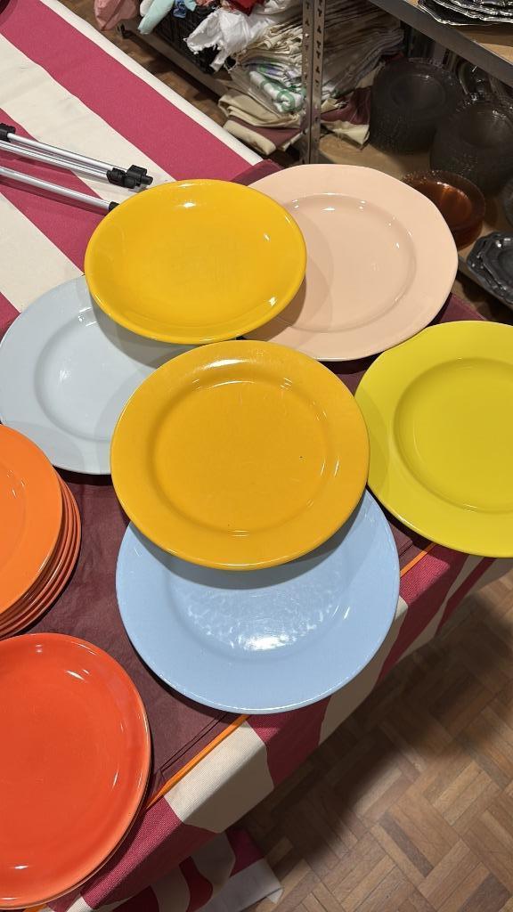 GEZOCHT gekleurde borden en glazen, Huis en Inrichting, Keuken | Servies, Zo goed als nieuw, Glas of Glazen, Overige stijlen, Glas