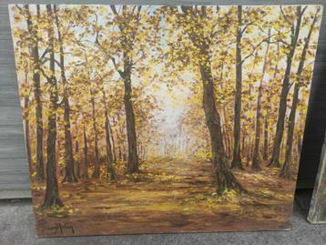 huile sur toile sous bois signe ivan noten beschikbaar voor biedingen