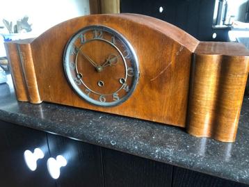 German FHS Westminster Chime Mantel Clock_open haardklok
