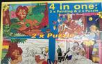 Playtime 4 in 1, 2 puzzels van 99 stukjes met 2 kleurplaten, Kinderen en Baby's, Ophalen of Verzenden