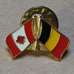 Canada + Belgique - Épinglette avec drapeau croisé, Collections, Enlèvement ou Envoi, Ville ou Campagne, Insigne ou Pin's, Neuf