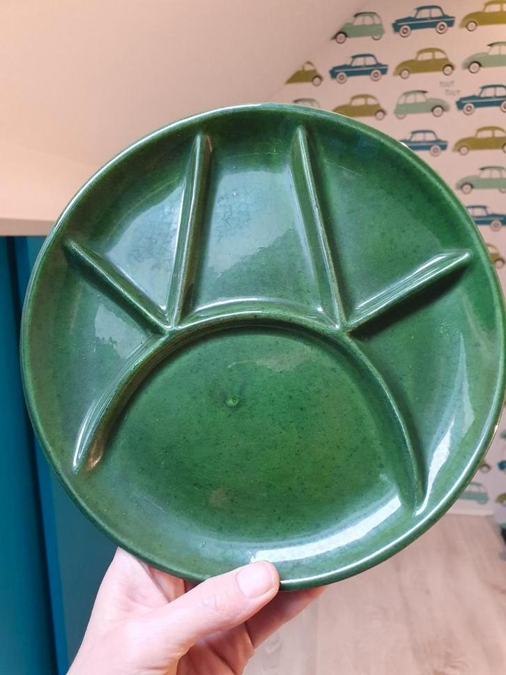 Set van 6 groene vintage Armena-fondueborden (jaren '70), Antiek en Kunst, Antiek | Keramiek en Aardewerk, Ophalen