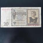 20 Reichsmark Allemagne 1939 année, Timbres & Monnaies, Billets de banque | Europe | Billets non-euro, Enlèvement ou Envoi, Billets en vrac