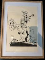 Sérigraphie Morris Lucky Luke JACQUES BREL 70 x50 cm, Comme neuf