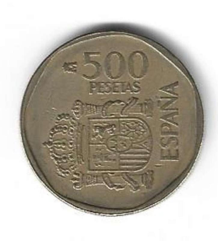 Munten Spanje 500 PESETAS 1988 Pr, Postzegels en Munten, Munten | Europa | Niet-Euromunten, Losse munt, Overige landen, Ophalen of Verzenden