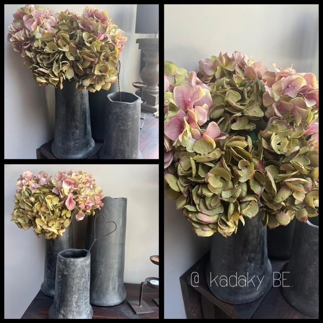 Hortensia zijden bloem | Roze of sage Green, Maison & Meubles, Accessoires pour la Maison | Plantes & Fleurs artificielles, Neuf