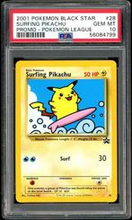 PSA 10 Graded - 2001 Surfing Pikachu 28, Nieuw, Ophalen of Verzenden