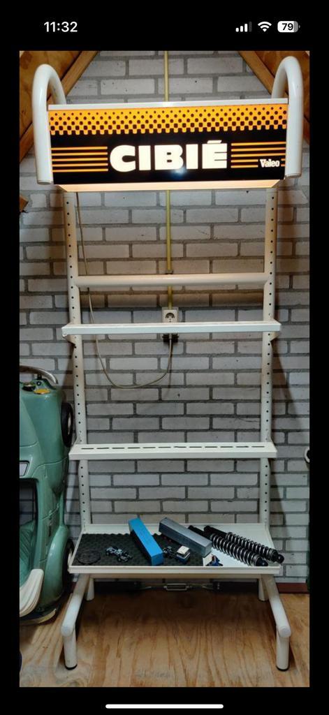 Prachtige vintage Cibie lichtbak display / reclame stelling, Collections, Marques & Objets publicitaires, Utilisé, Table lumineuse ou lampe (néon)