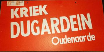 Kriek Dugardein - Oudenaarde - karton reclame - 34,5x17cm beschikbaar voor biedingen