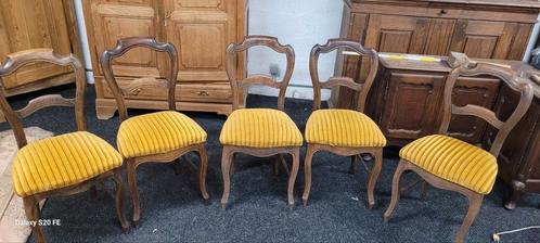 5 chaises de style Louis-Philippe en tissu, Antiek en Kunst, Antiek | Meubels | Stoelen en Sofa's, Ophalen