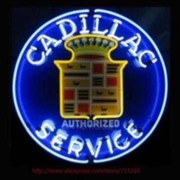 Cadillac service neon en veel andere auto garage showroom beschikbaar voor biedingen