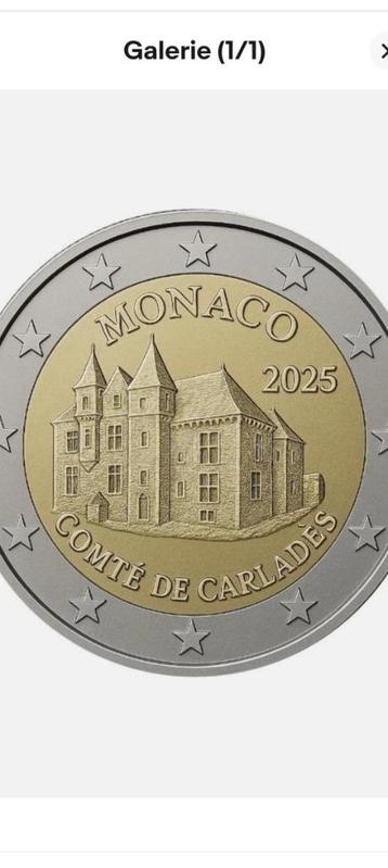 2 euros Monaco 2025 beschikbaar voor biedingen